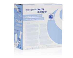 Rękawice lateksowe pudrowane jałowe op/1 para Sempermed