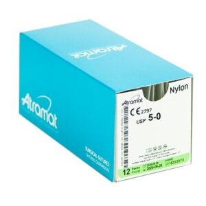 Atramat Nylon 5/0 nici chirurgiczne niewchłanialne, czarne